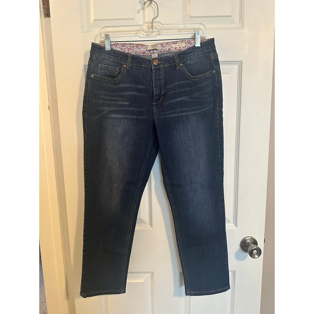 Vintage‎ America Womens Dark Wash Straight Leg Jeans Size 8